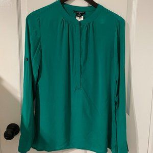 Banana Republic Teal Silk Blouse